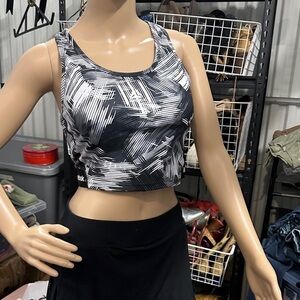 Reebok Black and White Sports Bra size s